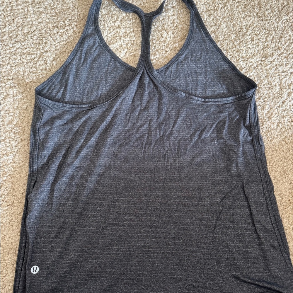lululemon athletica Gray Racerback Sleeveless Tank Top